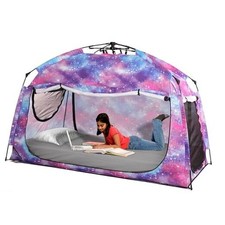 Indoor Instant Privacy Bed Tent for Sleeping,Quick Set-up Bed Tw" Galaxy