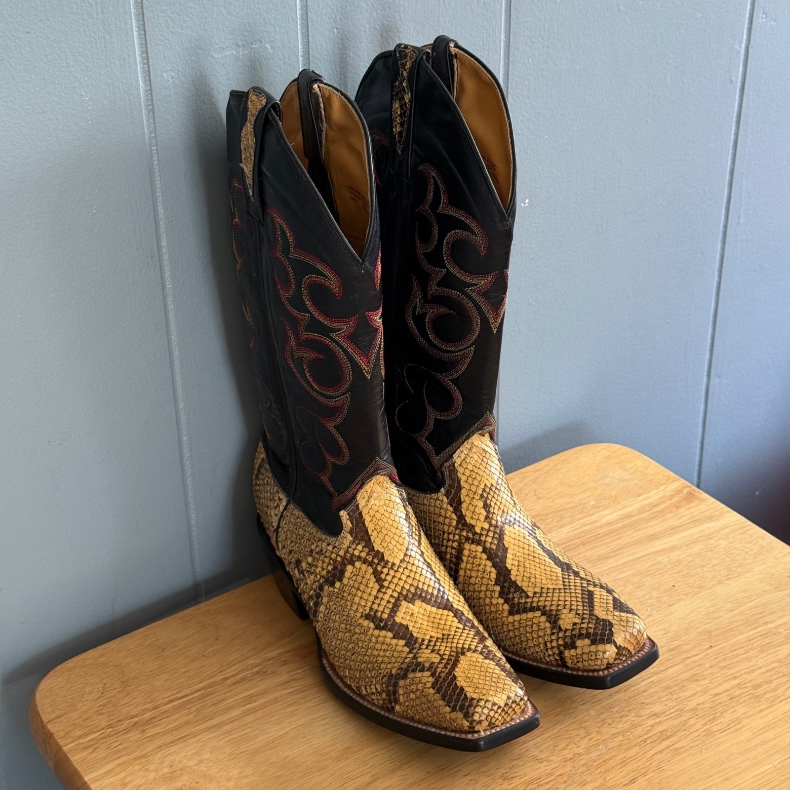 Ferrini Genuine Python Square Toe Cowboy Boots Wo… - image 15
