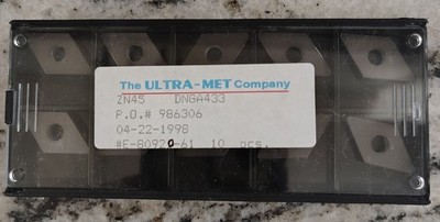 ULTRA MET COMPANY ZN45 DNGA433 INSERTS SET OF 10 PCS MACHINIST/TOOLMAKER