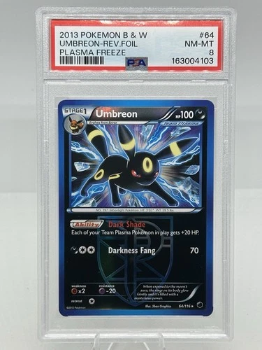 Umbreon (Team Plasma) 64/116 Plasma Freeze Reverse Holo PSA 8