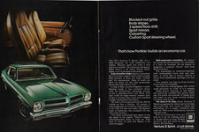 1972 Pontiac Ventura Ii Sprint Blacked Out Grille Stripes Car Original Print Ad 1972 Pontiac Ventura Ii Sprint Blacked Out Grille Stripes Car Original Print Ad