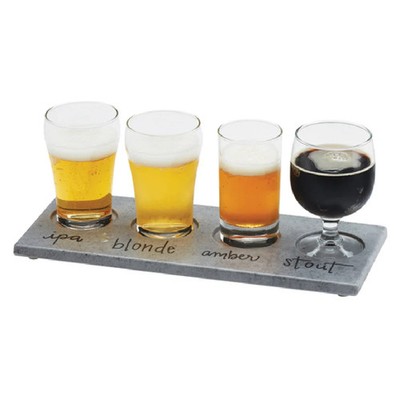 Cal Mil 3500-77 11-3/4 Inch Taster Tray/Beer Flight Board Faux Cement