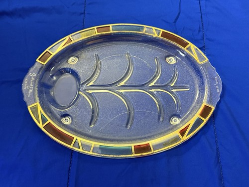 Vintage 1960’s Inland Glass Renaissance "Well & Tree" Glass Platter