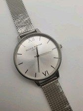 Olivia Burton Silver Watch Large Dial 38mm