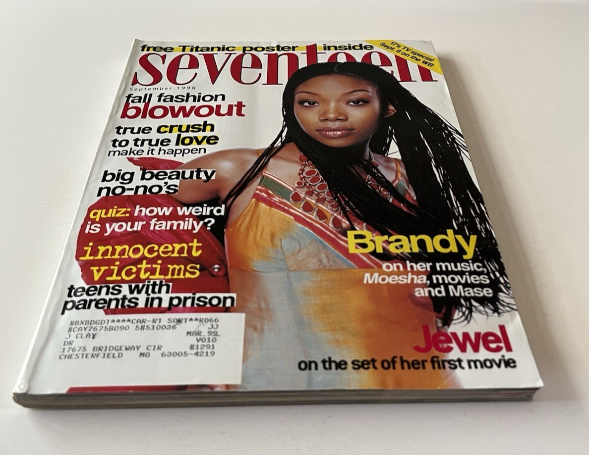 VINTAGE SEVENTEEN MAGAZINE SEPTEMBER 1998 BRANDY JEWEL 90S TEEN | eBay