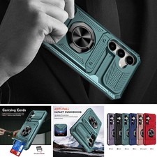 For Samsung Galaxy A56 A26 A17 A14-A55 Magnetic Ring Stand Card Slots Phone Case