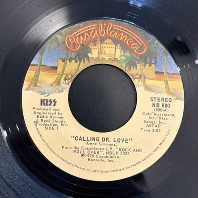 KISS ~ Calling Dr Love / Take Me 45 rpm Vinyl 7'' Record 1976