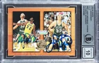 Larry Bird & Magic Johnson Signed 1993-94 Hoops Fifth Anniversary Gold #MB1