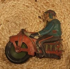 1930's Marx Speedboy 4 tin toy motorcycle front part only