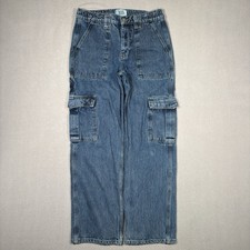 BDG Urban Outfitters Skate Light Wash Denim Cargo Pants Womens W27 L32 Y2K Baggy