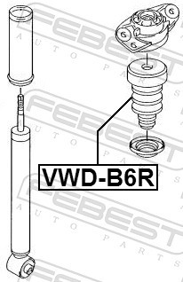 ✅Fits FEBEST VWD-B6R REAR SHOCK ABSORBER REBOUND AUDI A1 2011- MEX  ⭐UK Seller⭐