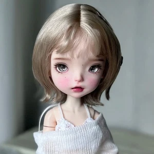 1/6 BJD Doll Resin Cute Girl Bare Body w/ Eyes Face Makeup Collect Handmade Gift