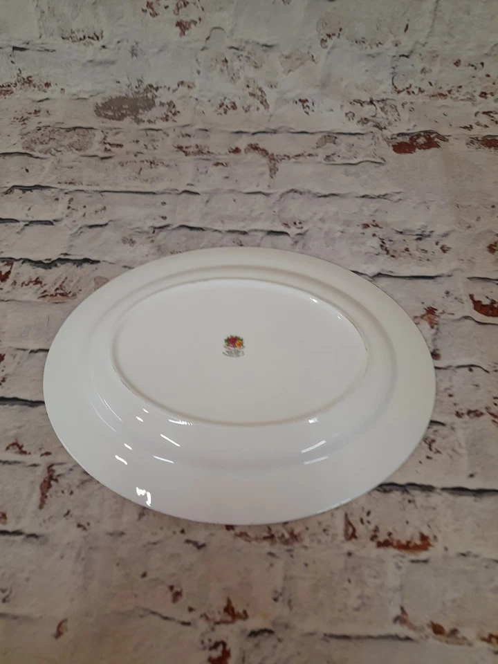 Porcelain Serving  Plate Floral Design Gold Trim Vintage Style Tableware - image 3 of 3