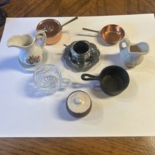 Lot Of 12 Piece Miniature Kitchen Wear Vintage Antique Unique