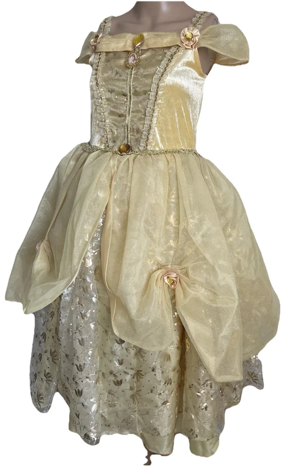 Disney Store Belle Costume Beauty The Beast Dress Child Size L 10 Yellow Gown V2 - Image 2 of 4