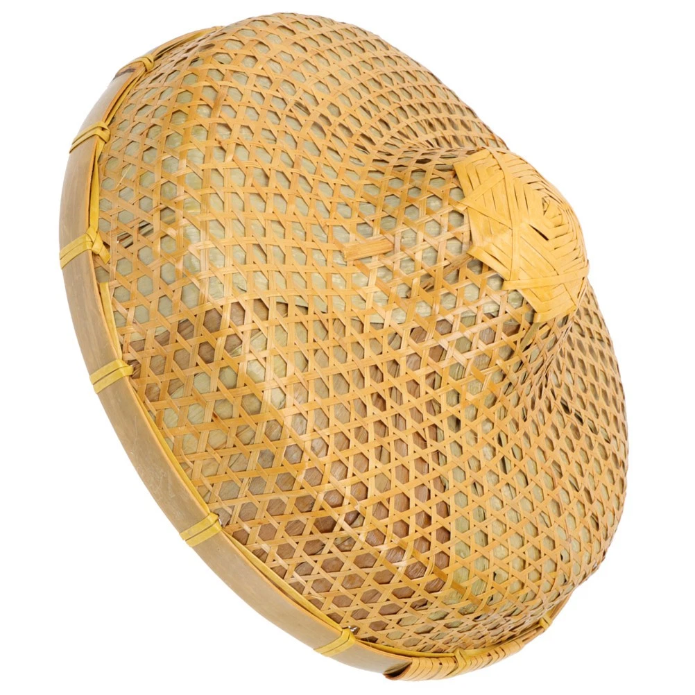 Sombrero tejido bambú caqui bloqueador solar unisex granjero pescador sombrero