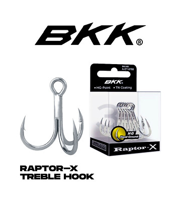 BKK Raptor-X Treble Hook - Drilling Haken - handgeschärft - Saltwater stainless