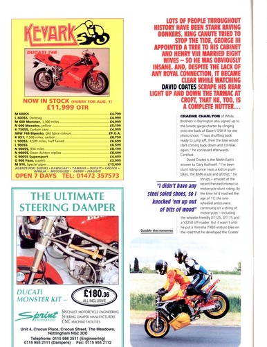 Northern Biker Magazine August 1996 Yamaha TDM850 Mackenzie Suzuki Bandit - Picture 5 of 9