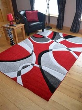 New Silver Red Grey Modern Design Soft Thick Rugs Small Extra Large Mats Cheap