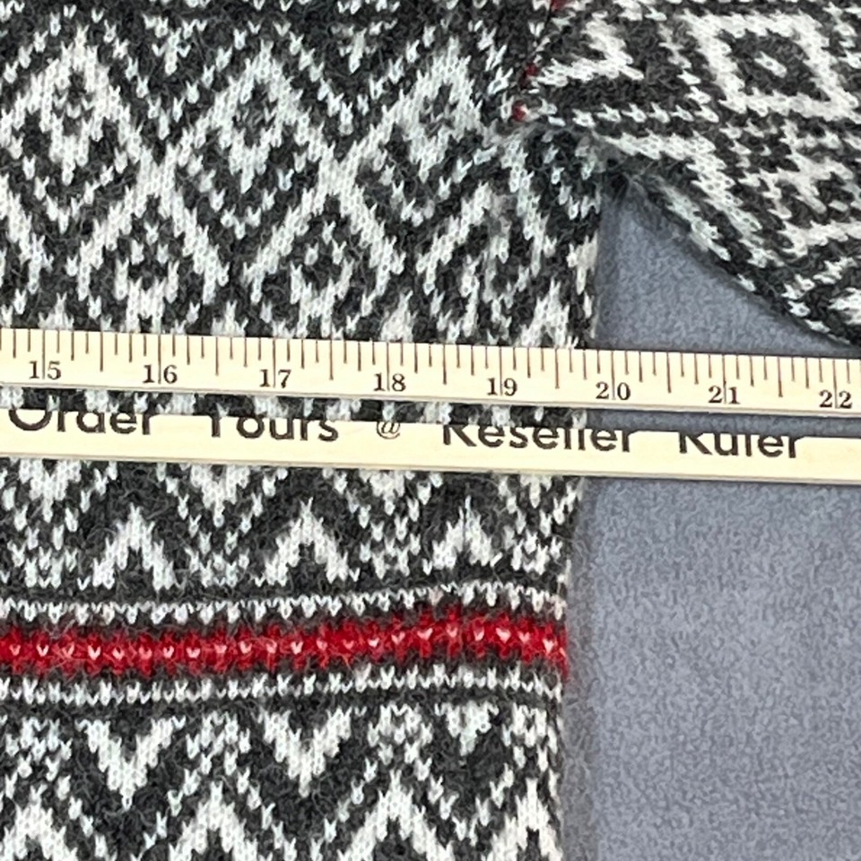 Aspen Womens Cardigan Sweater XS Nordic Fair Isle Open Ski Lodge Travel