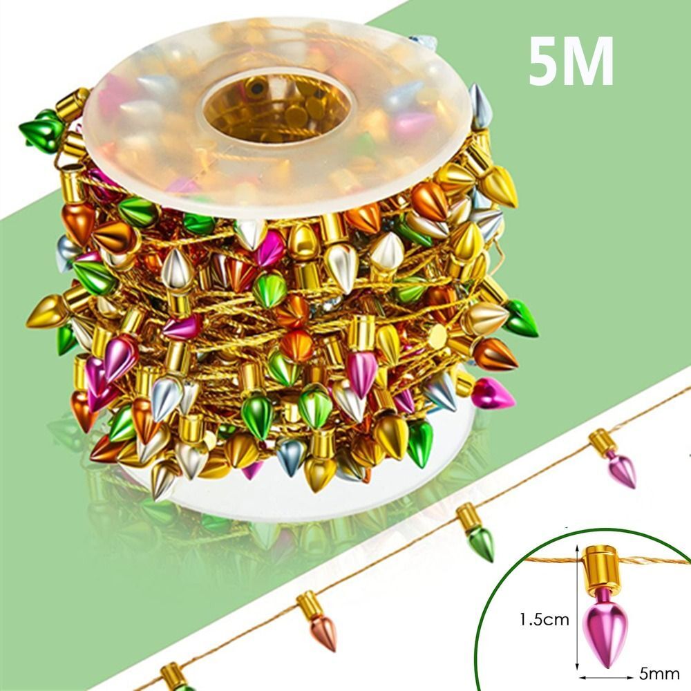 Colorful Christmas Light Bulb Beads 5 Meters Xmas Tree Ornaments eBay