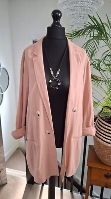 Ladies linen blend open oversized jacket PLUS size 20 XL