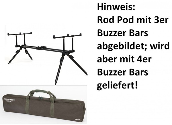 Fox Horizon Pod Dual 4Er Rod Pod RutenstäNder FüR 4 Karpfenruten - Karpfenangeln-image