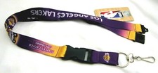 NBA OFFICIAL LOS ANGELES LAKERS LOGO GOLD KEYCHAIN LANYARD-BRAND NEW WITH TAGS 