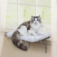 COZIWOW Cat Bed, Window Mounted Cat Perch , Cat Shelf Seat for Window Sill  White