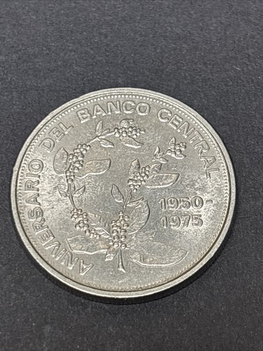 Costa Rica 5 Colones Banco Central 25 Aniversario Moneda Níquel 1975 Banco - Imagen 6 de 17