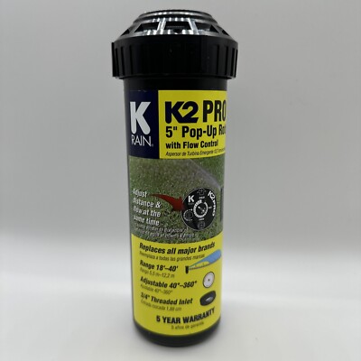 K-Rain K2 Pro 5'' Sprinkler Pop-Up Rotor with Flow Control, with Adj Key, New