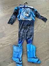 Kids DC Comics Blue Beetle Muscle Jumpsuit Halloween Costume Small 5-7 Years