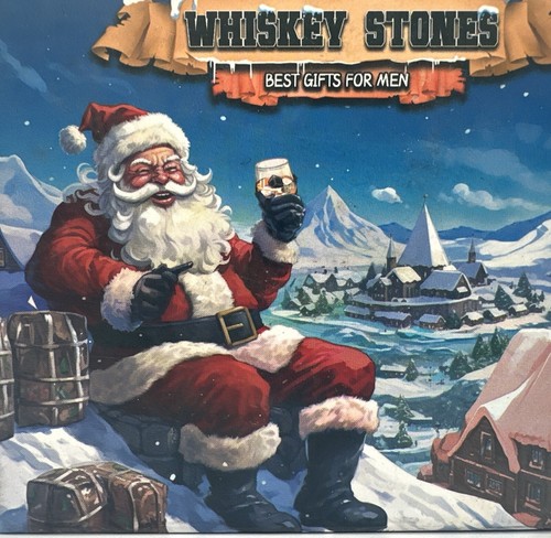Neu im Karton Weihnachten Whisky Steine Geschenkset 16 Stück plus eine Tasche (USA Versender) - Bild 1 von 2