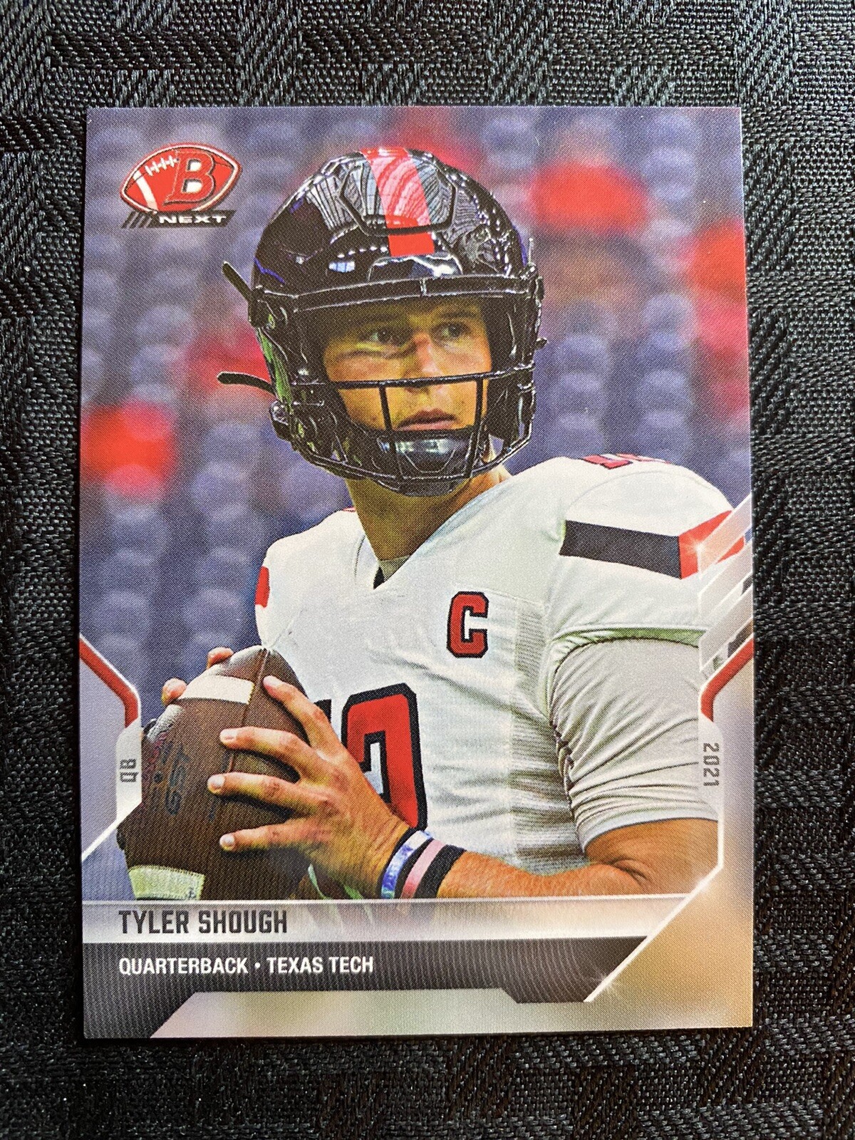 🛑👀 2021 TOPPS BOWMAN NEXT TYLER SHOUGH #7 TEXAS TECH 🔥
