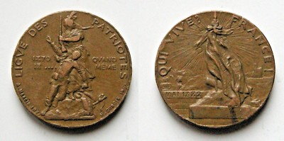 France Médaille Ligue des Patriotes 1882 Bronze SUP