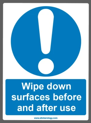 STICKEROLOGY WIPE DOWN SURFACES BEFORE AND AFTER USE CHOOSE SIZE STANDARD/GLASS STICKER SIGN