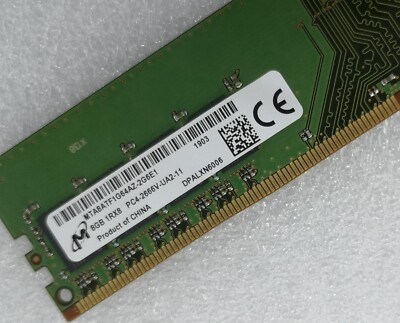 Micron 8GB DDR4 2666 MHz Desktop DIMM RAM 1Rx8 PC4-21300 MT