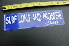 Surf Long And Prosper - Skeeter Star Trek Surf Blue V21b Vintage Surfing STICKER