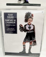 Fear Squad Gothic Cheerleader Costume Zombie Skull Dress Up Child XL 14-16 New