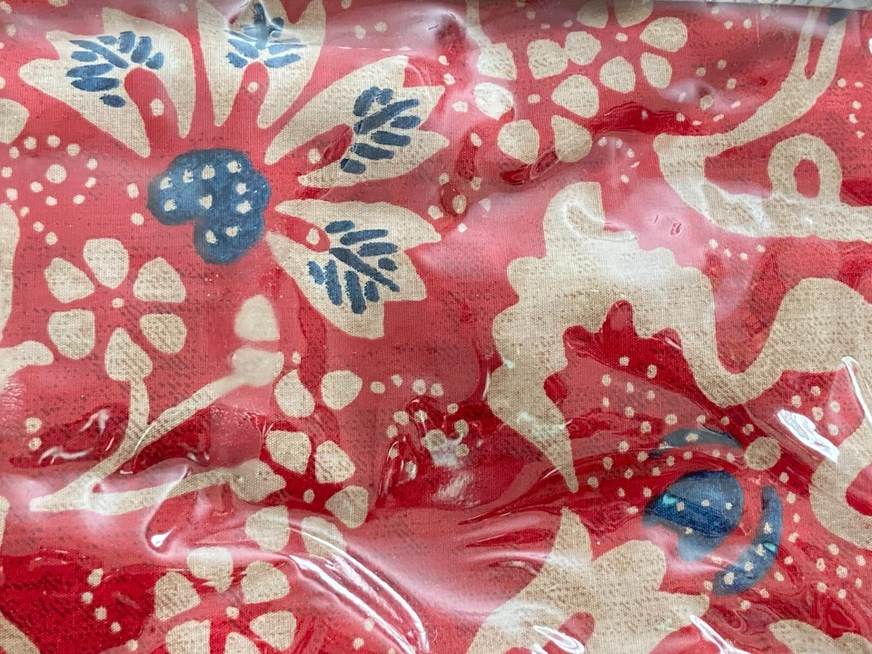 Ralph Lauren ~ Falda de cama Villa Martine King en rojo azul tostado floral NUEVA venta al por menor $142 Foto 3 de 4