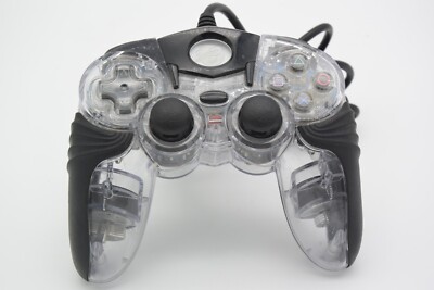 Pelican AfterGlow Pro Sony Playstation 2 PS2 Controller #PL-691 Blue Works Great