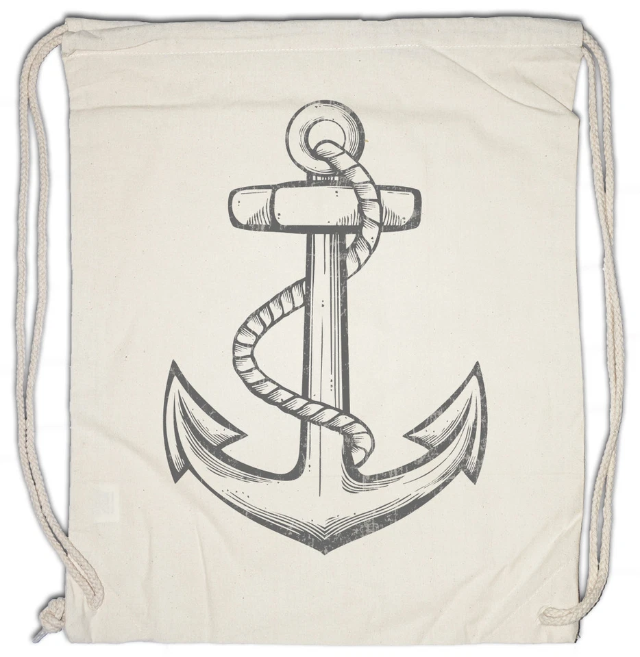 MARKENLOS Anchor I Turnbeutel Sports Sailing Sailboat Sailor Skipper Anker Segler