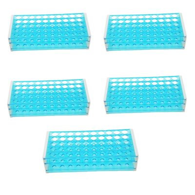 5 Pcs Test Tube Rack for 15/18 mm Tubes 50 Holes with Hole Diameter 18mm Deta...