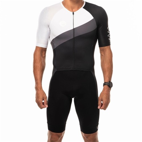 Mens Triathlon Suit Jumpsuit Cycling Aero Skinsuit Short Sleeve Road Bike Racing - Picture 20 of 24