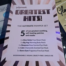 Popband Popmask Greatest Hits (5 Total Face Masks) The Ultimate Pamper Set!