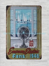 Emerson-Electic Fans 1946 metal tin sign plaque wall decor