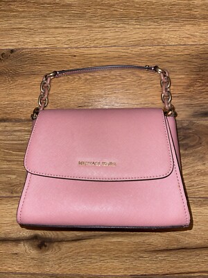 Michael Kors Sofia Leather Satchel Purse, Color Rose  MSRP $298