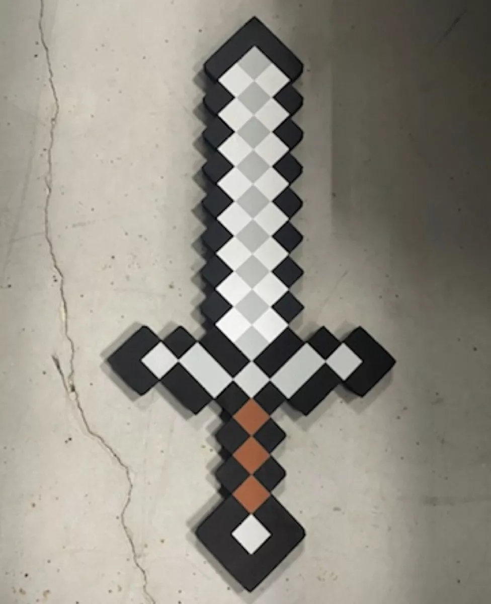 Minecraft Foam Iron Sword - Thinkgeek - 22”Length. Preowned - Cosplay