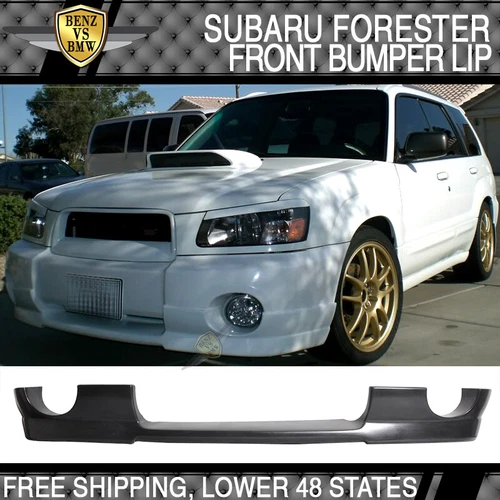 Fits 03-05 Subaru Forester SG5 DS Style Front Bumper Lip Spoiler Bodykit PU
