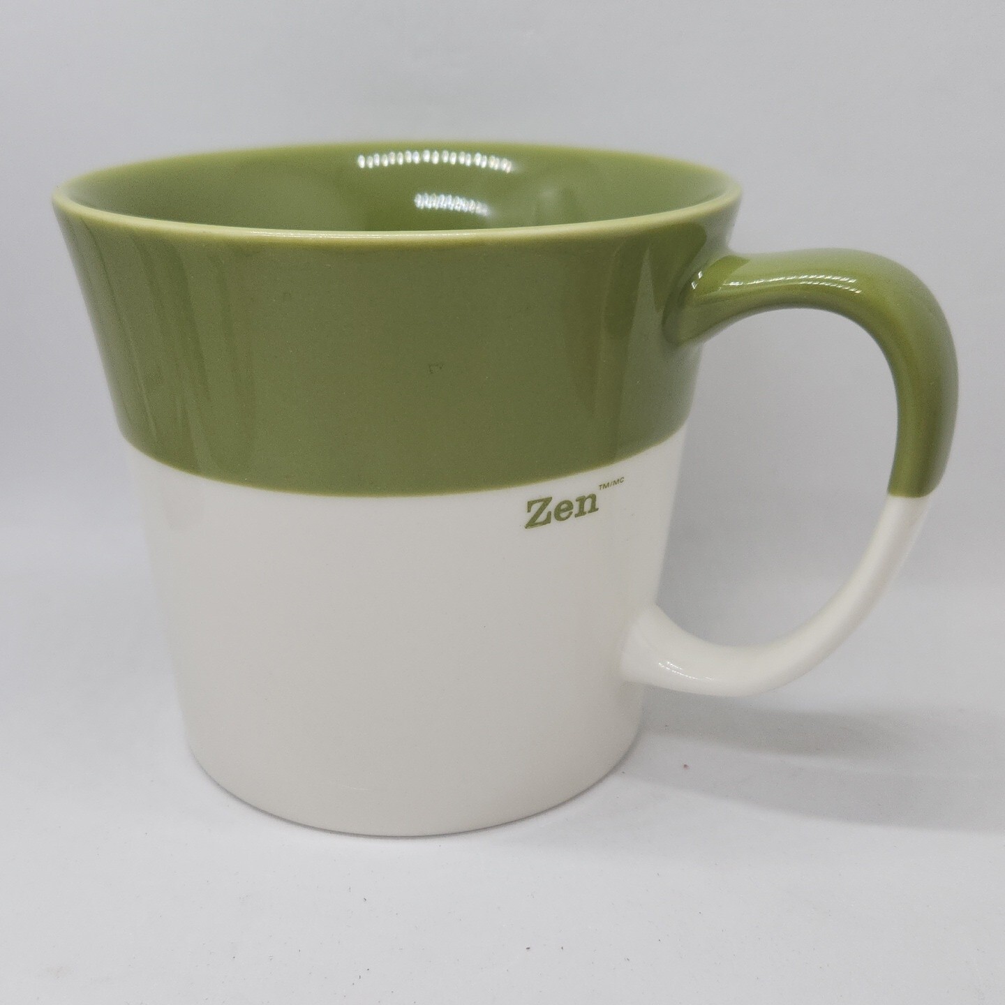 "zen" Coffee Mug, Green & White, Bone China, 2010